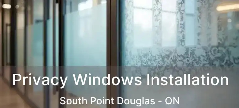  Privacy Windows Installation South Point Douglas - ON