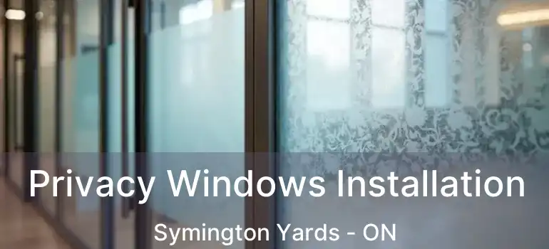  Privacy Windows Installation Symington Yards - ON