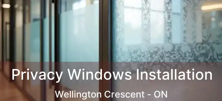  Privacy Windows Installation Wellington Crescent - ON