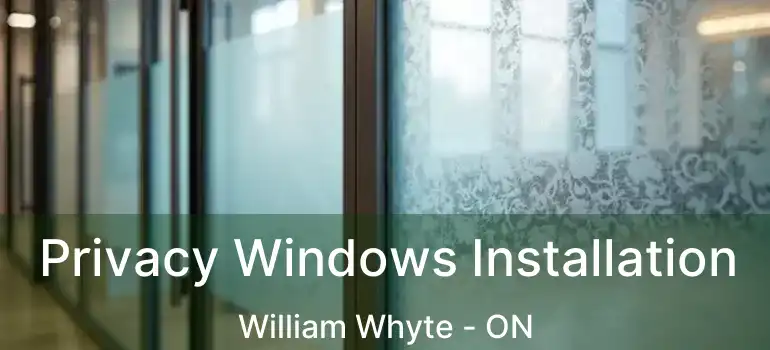  Privacy Windows Installation William Whyte - ON