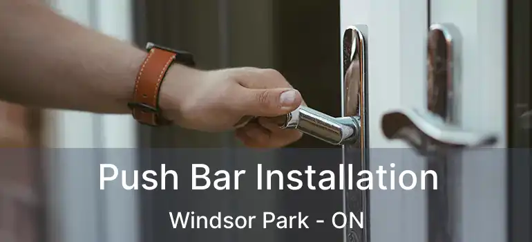  Push Bar Installation Windsor Park - ON
