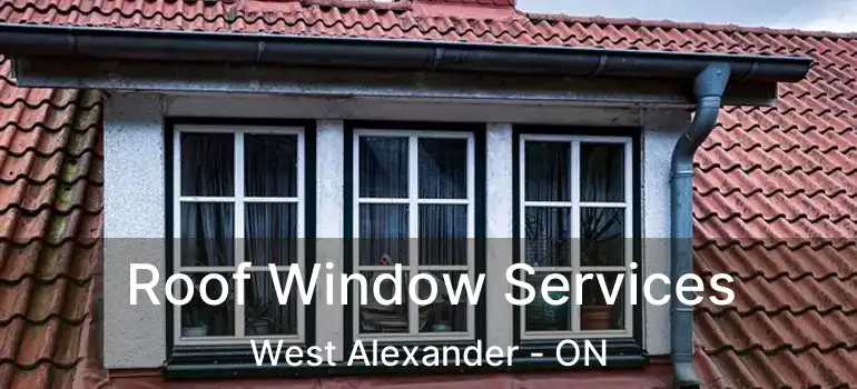  Roof Window Services West Alexander - ON