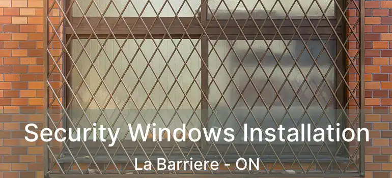  Security Windows Installation La Barriere - ON