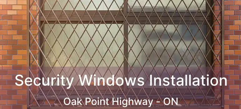  Security Windows Installation Oak Point Highway - ON