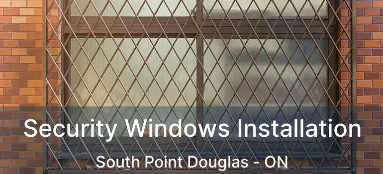  Security Windows Installation South Point Douglas - ON