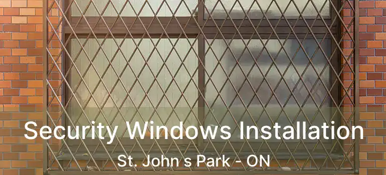  Security Windows Installation St. John s Park - ON
