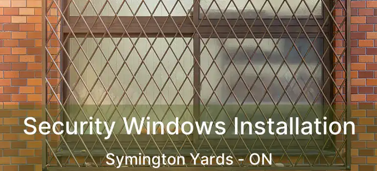  Security Windows Installation Symington Yards - ON