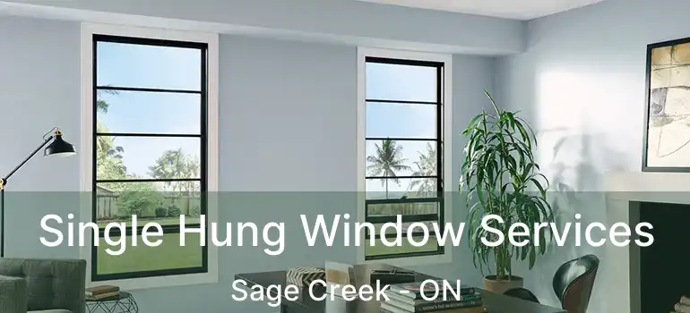  Single Hung Window Services Sage Creek - ON