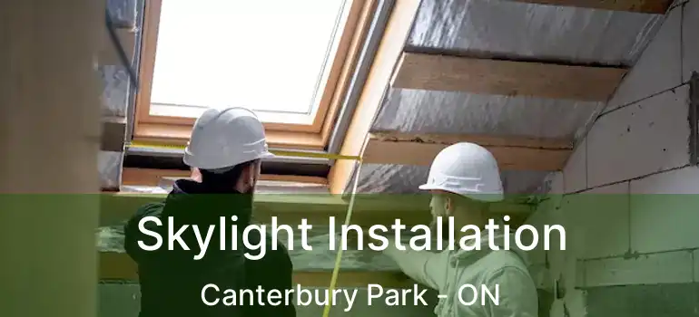  Skylight Installation Canterbury Park - ON