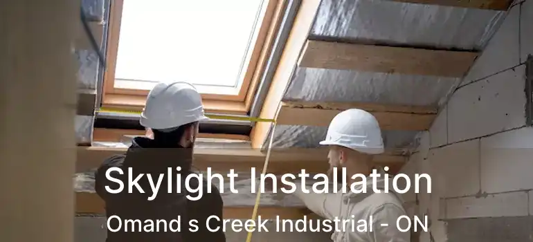  Skylight Installation Omand s Creek Industrial - ON