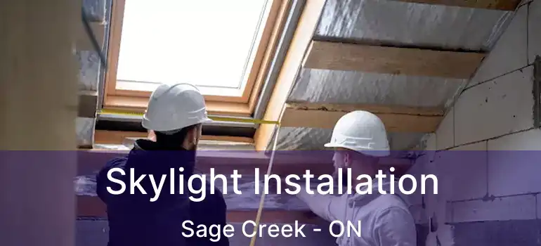  Skylight Installation Sage Creek - ON