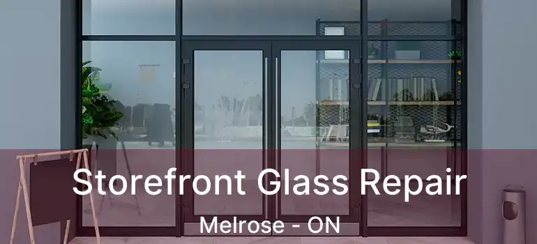  Storefront Glass Repair Melrose - ON