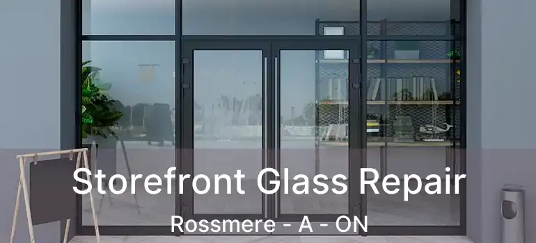  Storefront Glass Repair Rossmere - A - ON