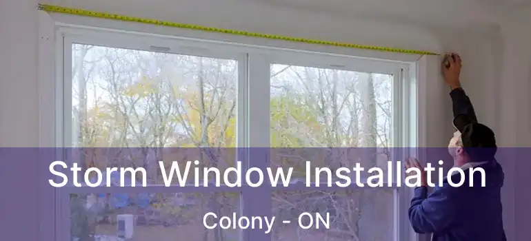  Storm Window Installation Colony - ON