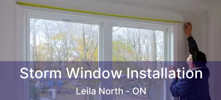  Storm Window Installation Leila North - ON