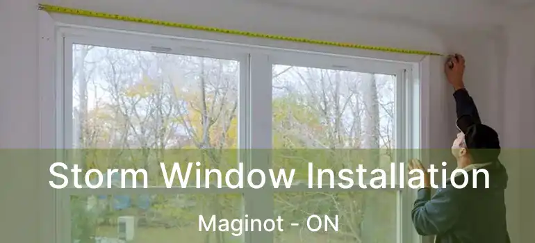  Storm Window Installation Maginot - ON