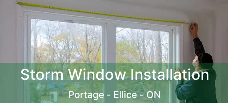  Storm Window Installation Portage - Ellice - ON