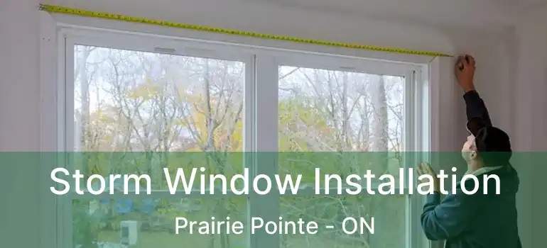  Storm Window Installation Prairie Pointe - ON