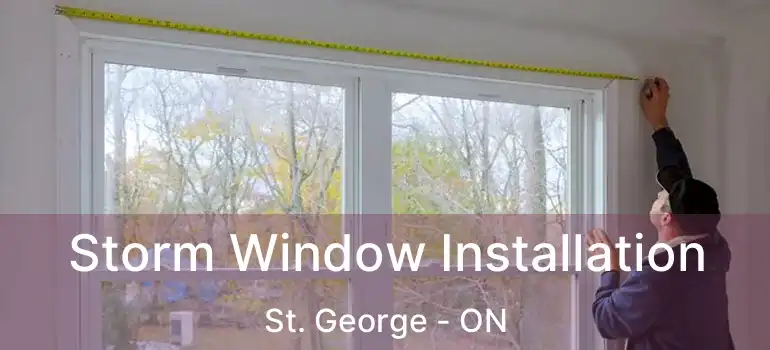  Storm Window Installation St. George - ON