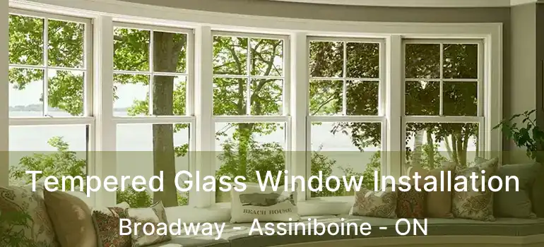  Tempered Glass Window Installation Broadway - Assiniboine - ON