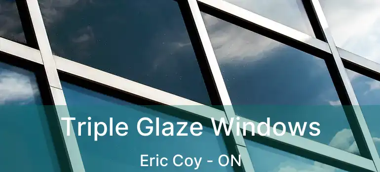  Triple Glaze Windows Eric Coy - ON