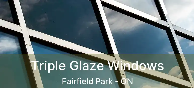  Triple Glaze Windows Fairfield Park - ON