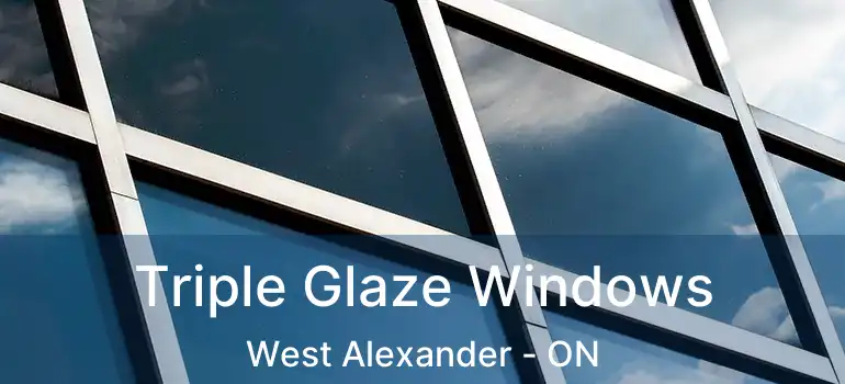  Triple Glaze Windows West Alexander - ON