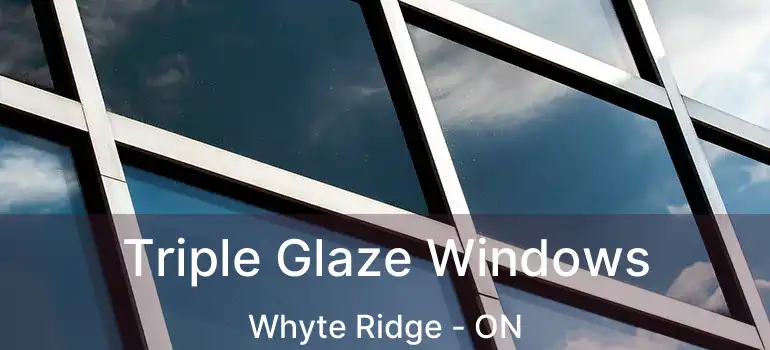 Triple Glaze Windows Whyte Ridge - ON
