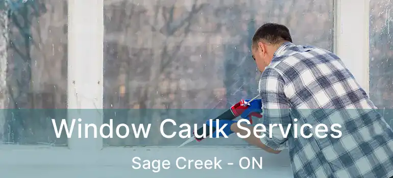  Window Caulk Services Sage Creek - ON