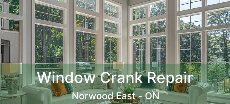  Window Crank Repair Norwood East - ON