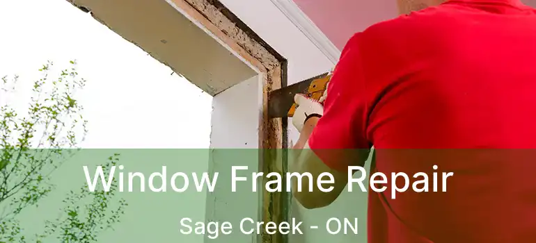 Window Frame Repair Sage Creek - ON