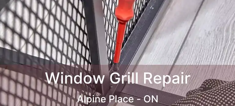  Window Grill Repair Alpine Place - ON
