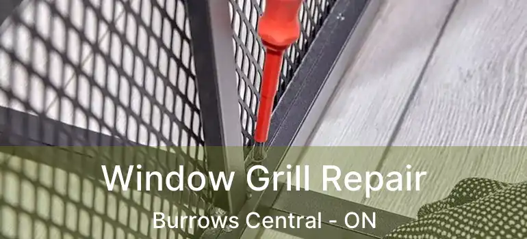  Window Grill Repair Burrows Central - ON