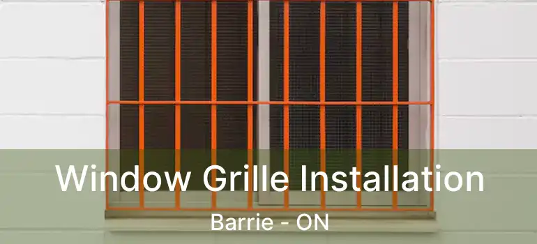  Window Grille Installation Barrie - ON