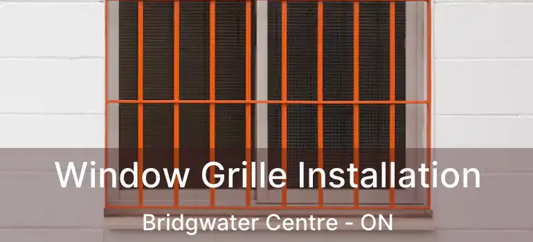  Window Grille Installation Bridgwater Centre - ON