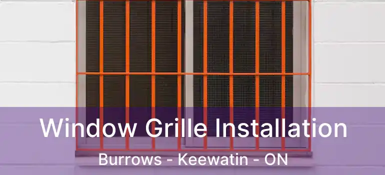  Window Grille Installation Burrows - Keewatin - ON