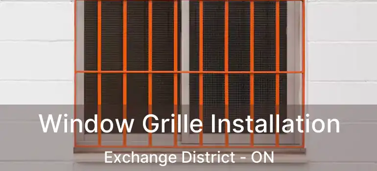  Window Grille Installation Exchange District - ON