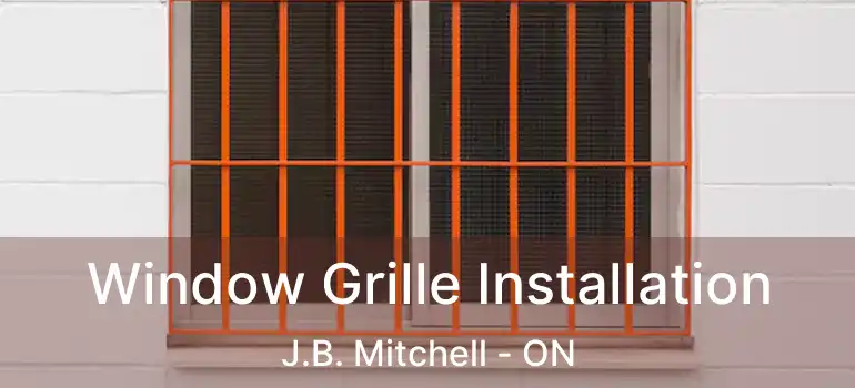  Window Grille Installation J.B. Mitchell - ON