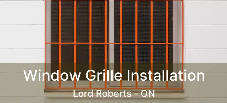  Window Grille Installation Lord Roberts - ON