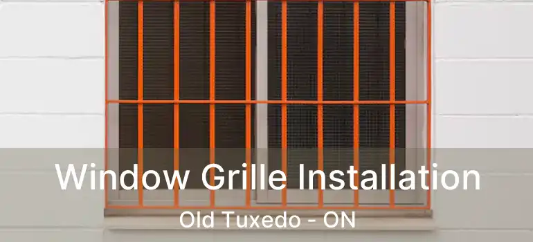  Window Grille Installation Old Tuxedo - ON