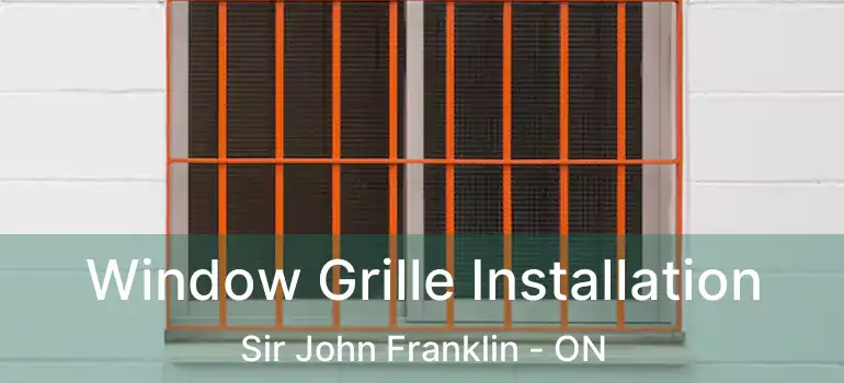  Window Grille Installation Sir John Franklin - ON