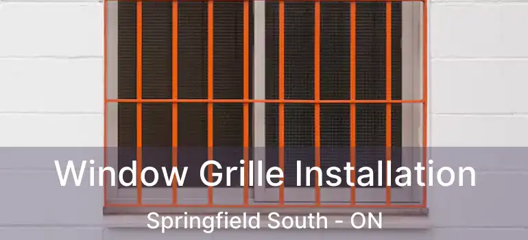  Window Grille Installation Springfield South - ON