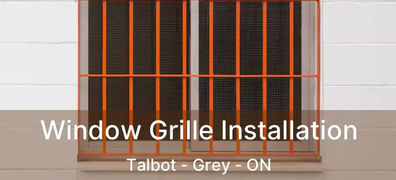  Window Grille Installation Talbot - Grey - ON