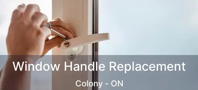  Window Handle Replacement Colony - ON