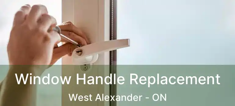 Window Handle Replacement West Alexander - ON