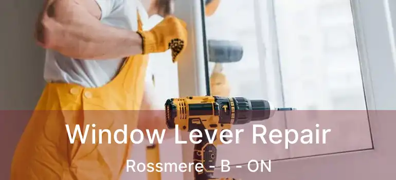  Window Lever Repair Rossmere - B - ON
