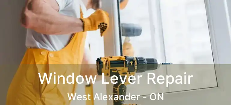  Window Lever Repair West Alexander - ON