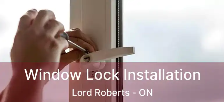  Window Lock Installation Lord Roberts - ON