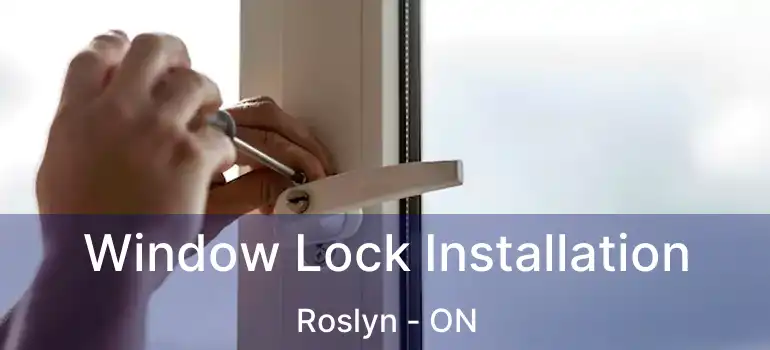  Window Lock Installation Roslyn - ON