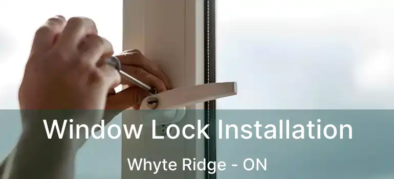  Window Lock Installation Whyte Ridge - ON